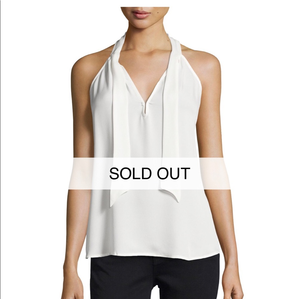 NWT Joie - White Silk Top with Tie